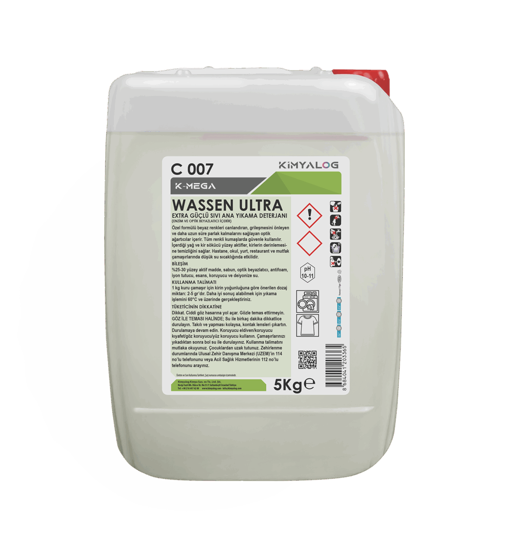 EXTRA POWERFUL LIQUID MAIN LAUNDRY DETERGENT (CONTAINS ENZYMES & OPTICAL WHITENER) 5 KG
