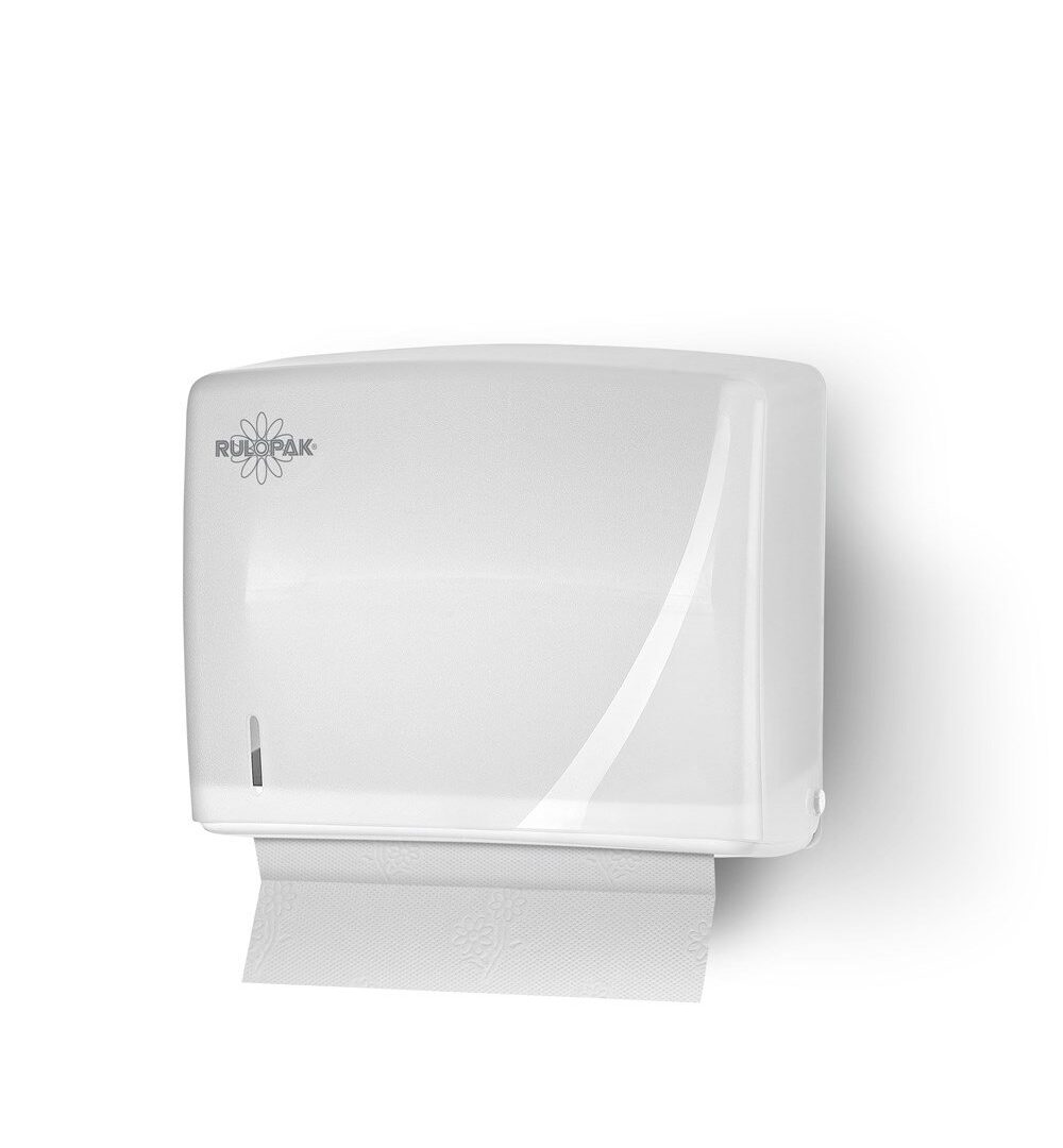RULOPAK 303362 MODERN FOLDED HAND TOWEL DISPENSER Z-C-V 200-SHEET DEEP (WHITE)