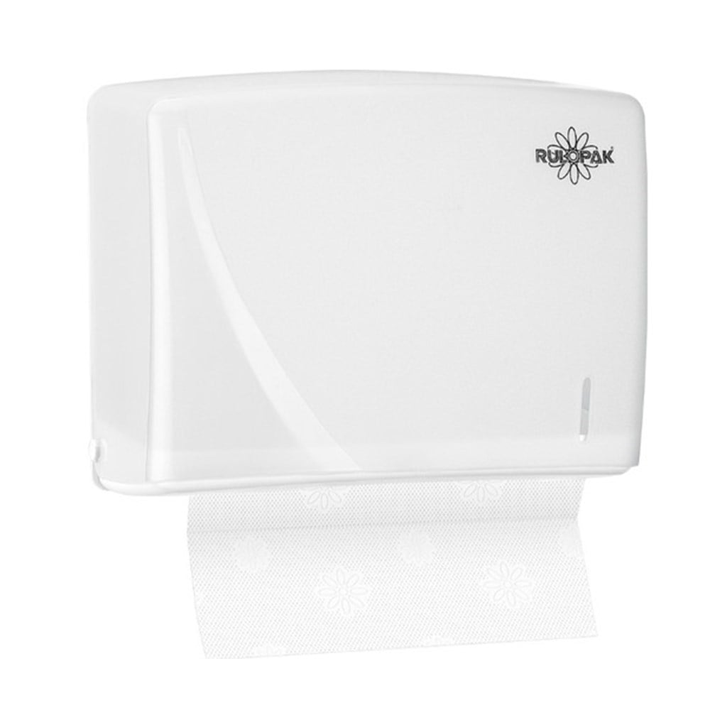 RULOPAK 303364 MODERN FOLDED HAND TOWEL DISPENSER Z-C-V 200-SHEET DEEP (TRANSPARENT WHITE) - Image 2
