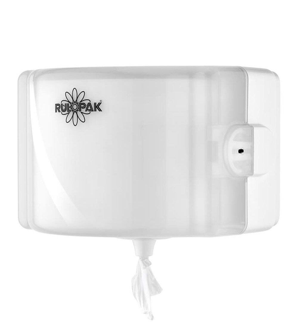 RULOPAK 360° MINI ECONOMY CENTER-PULL TOILET PAPER DISPENSER (WHITE)