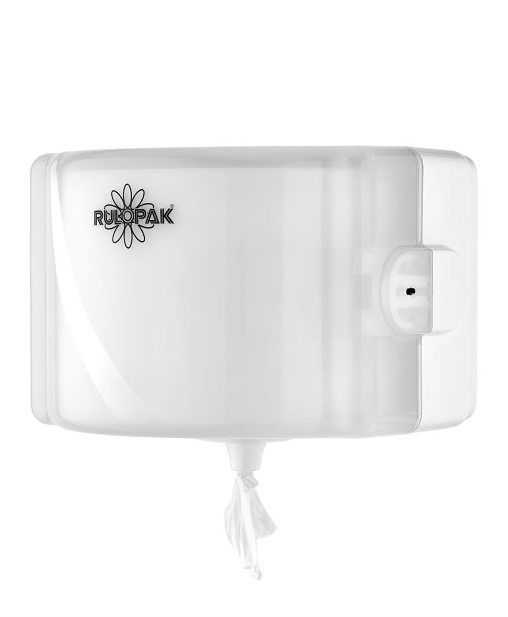 RULOPAK 360° MINI ECONOMY CENTER-PULL TOILET PAPER DISPENSER (WHITE)