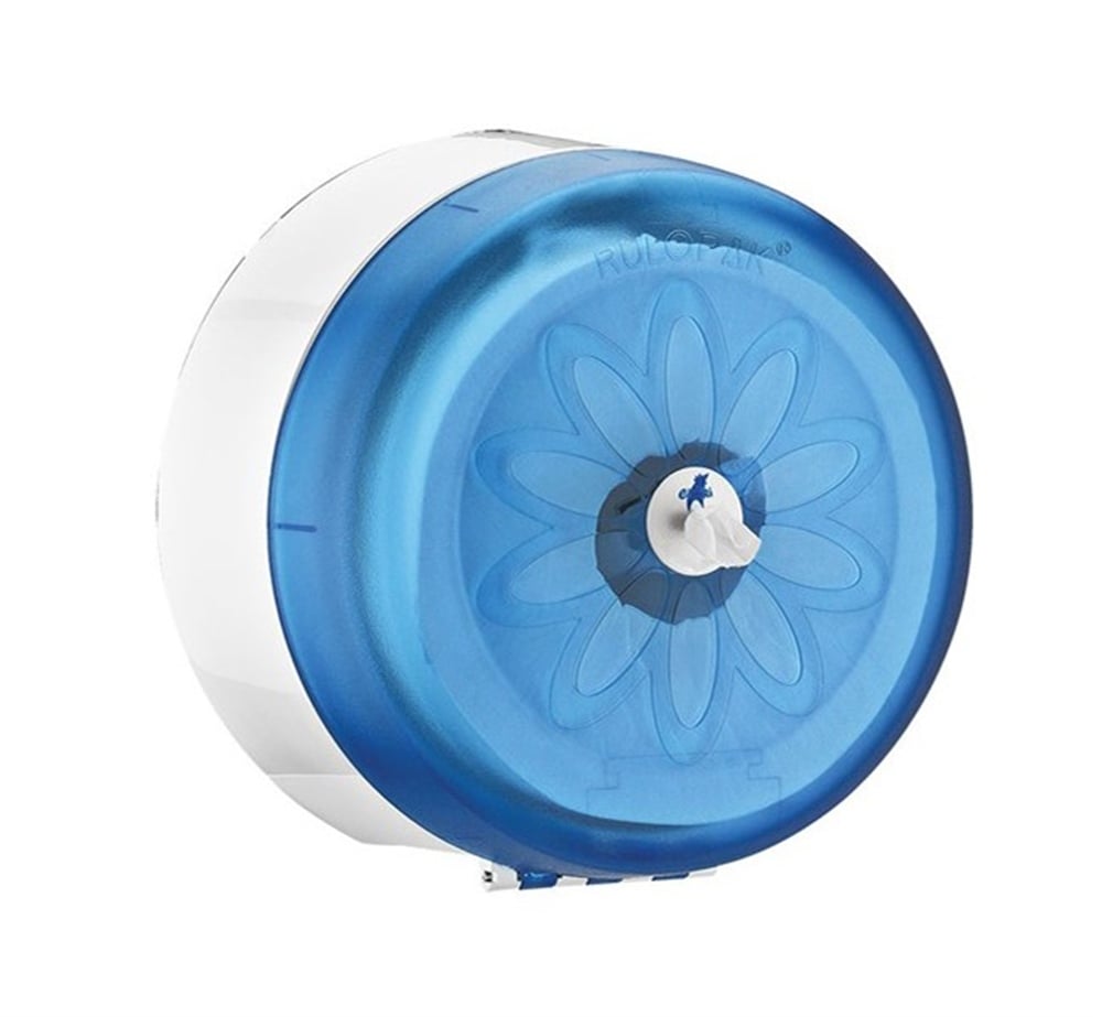 RULOPAK ECONOMY CENTER-PULL TOILET PAPER DISPENSER (TRANSPARENT BLUE)