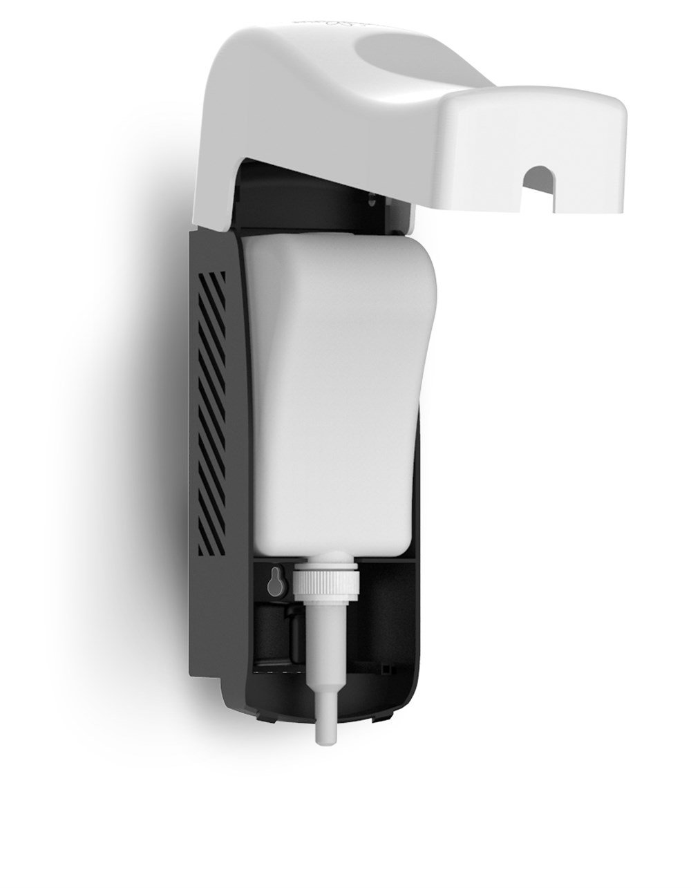 RULOPAK MANUAL S MODEL LIQUID SOAP & SHAMPOO DISPENSER 800 ML WHITE - Image 2