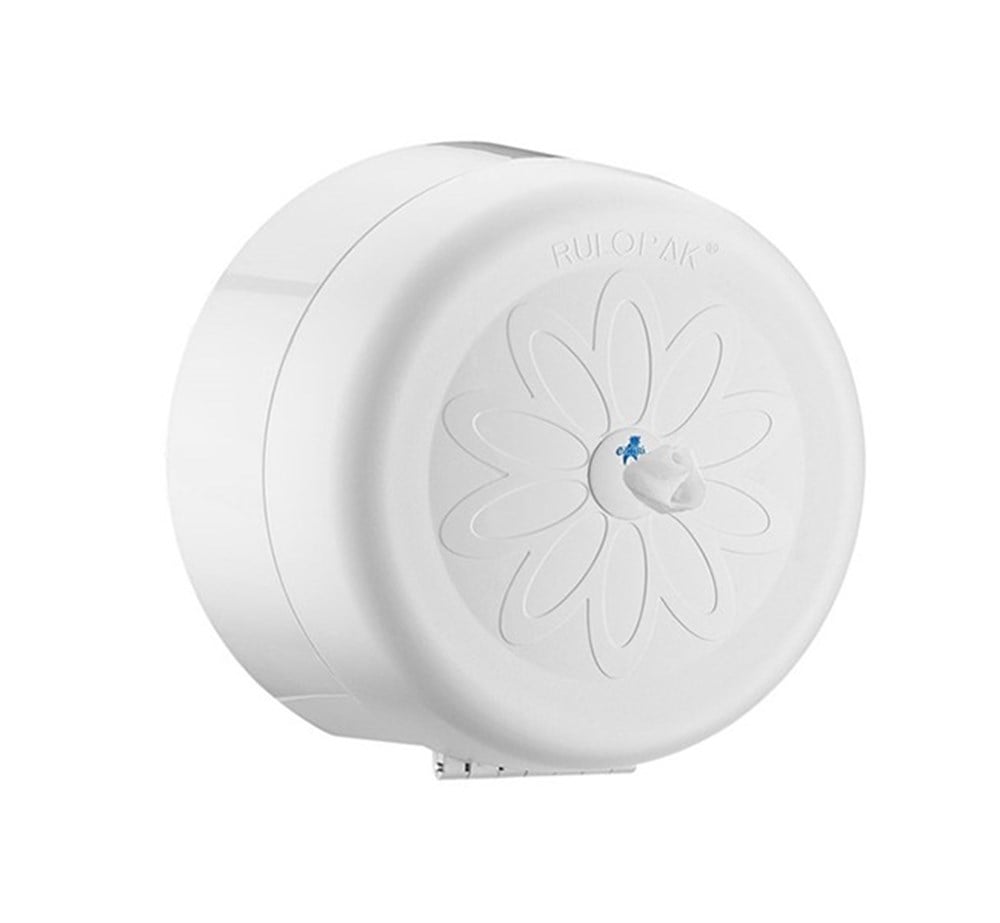 RULOPAK MINI ECONOMY CENTER-PULL TOILET PAPER DISPENSER WHITE
