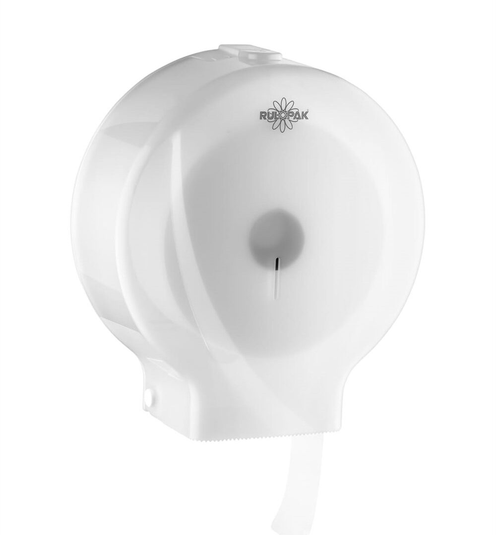 RULOPAK MODERN MAXI JUMBO TOILET PAPER DISPENSER – TRANSPARENT WHITE