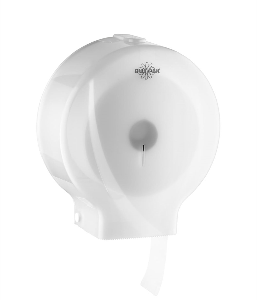RULOPAK MODERN MAXI JUMBO TOILET PAPER DISPENSER – TRANSPARENT WHITE