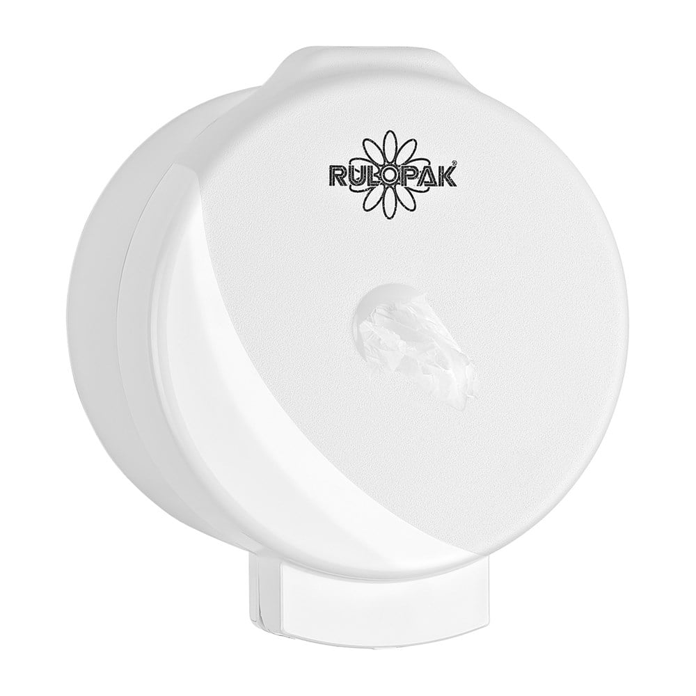RULOPAK MODERN MINI ECONOMIC CENTER-PULL TOILET PAPER DISPENSER – WHITE