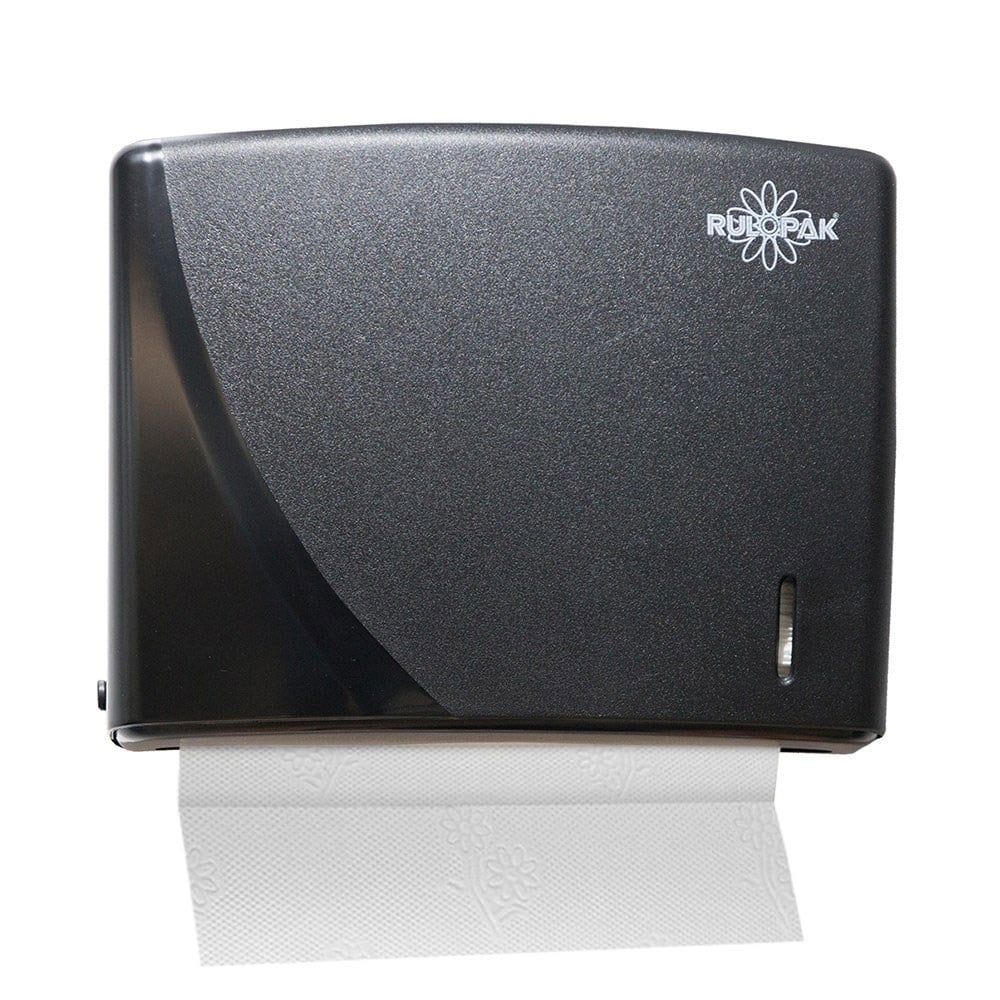RULOPAK MODERN Z-FOLD PAPER TOWEL DISPENSER 200 SHEETS – BLACK