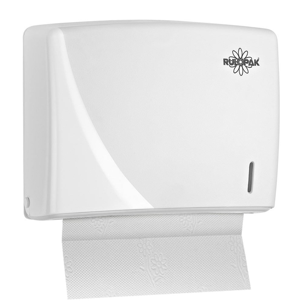 RULOPAK MODERN Z-FOLD PAPER TOWEL DISPENSER 200 SHEETS – WHITE - Image 2