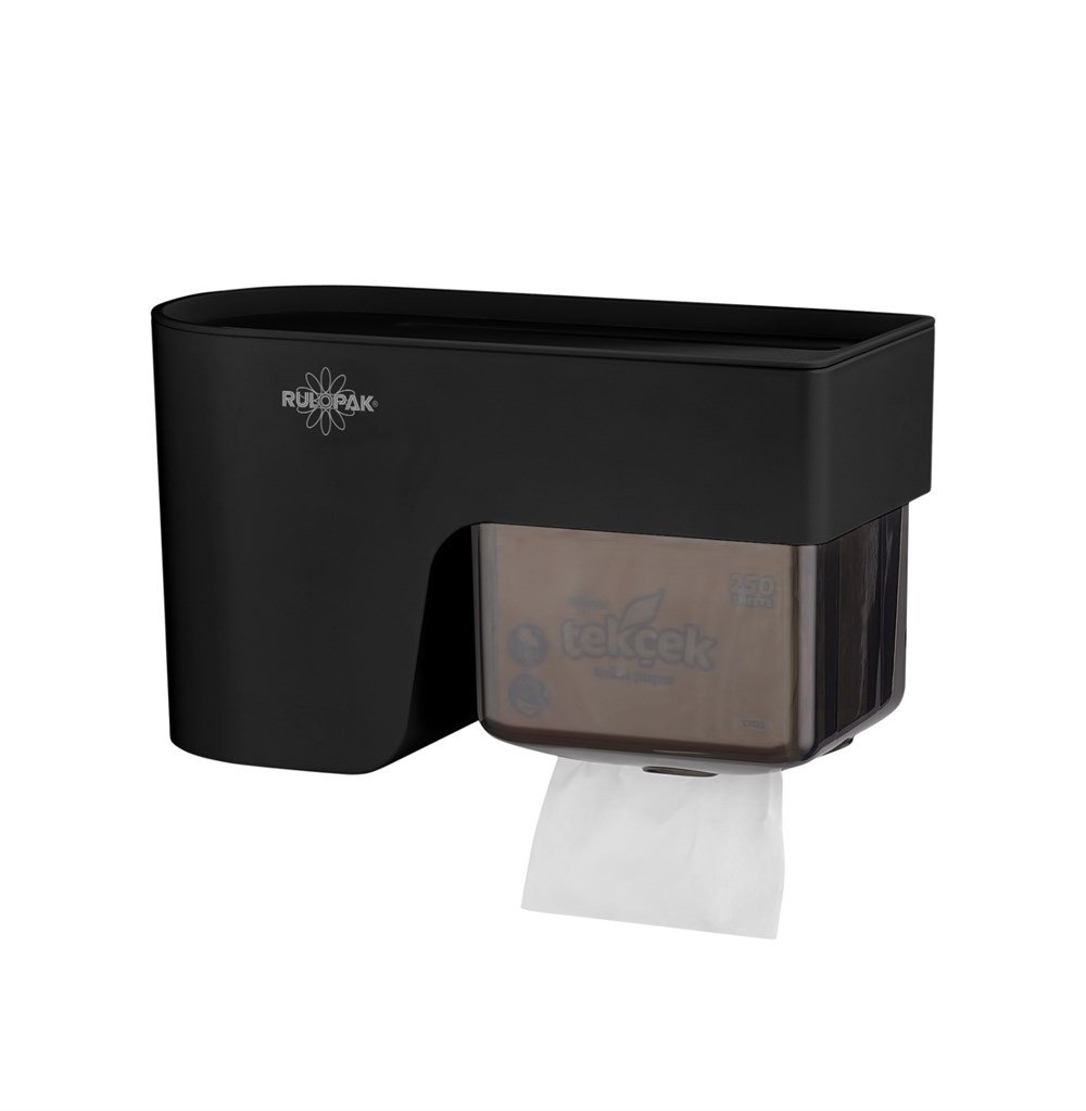 RULOPAK MULTITASK TOILET PAPER DISPENSER BLACK