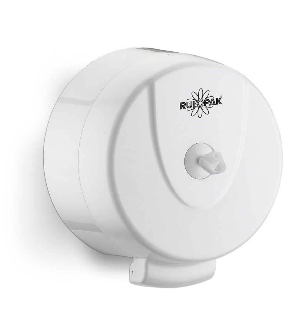 RULOPAK NEW ECONOMICAL INNER PULL TOILET PAPER DISPENSER WHITE