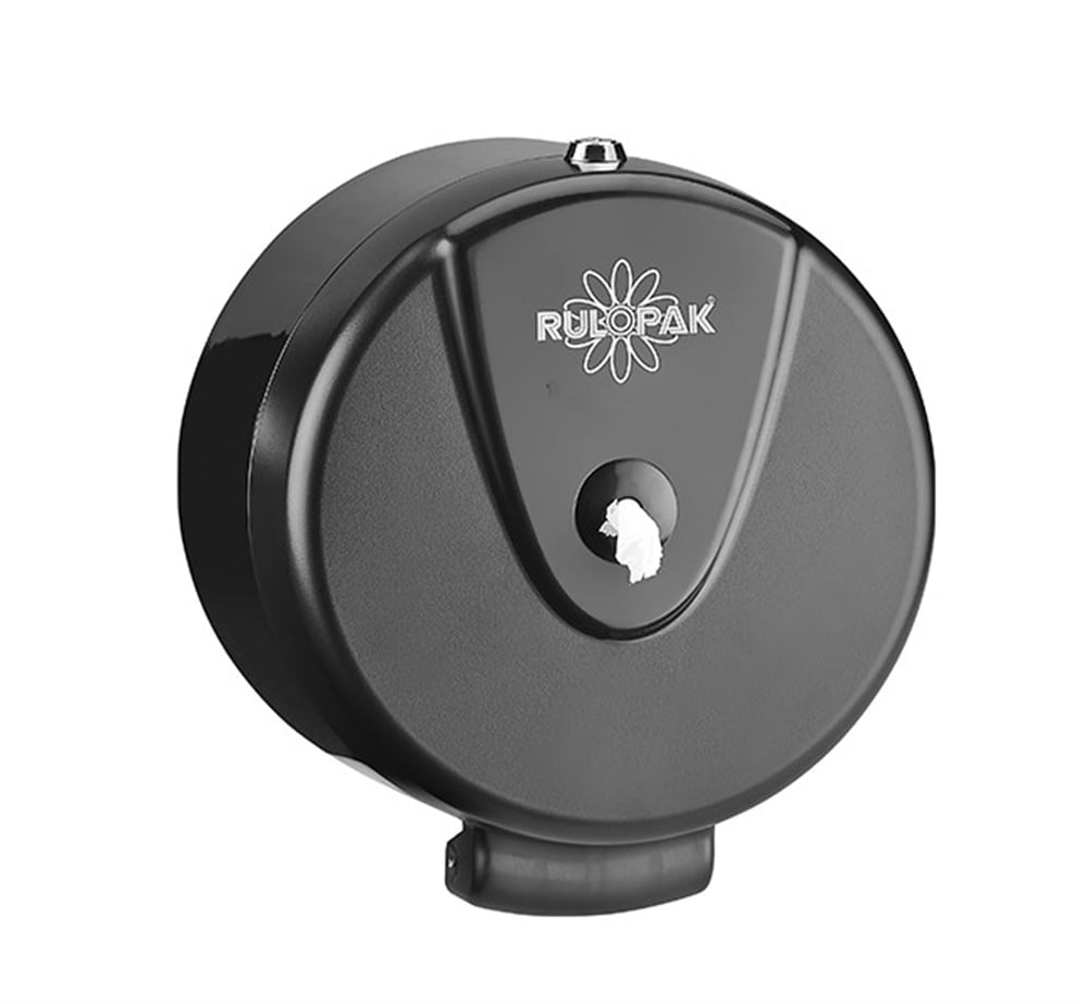 RULOPAK NEW MINI ECONOMICAL INNER PULL TOILET PAPER DISPENSER BLACK