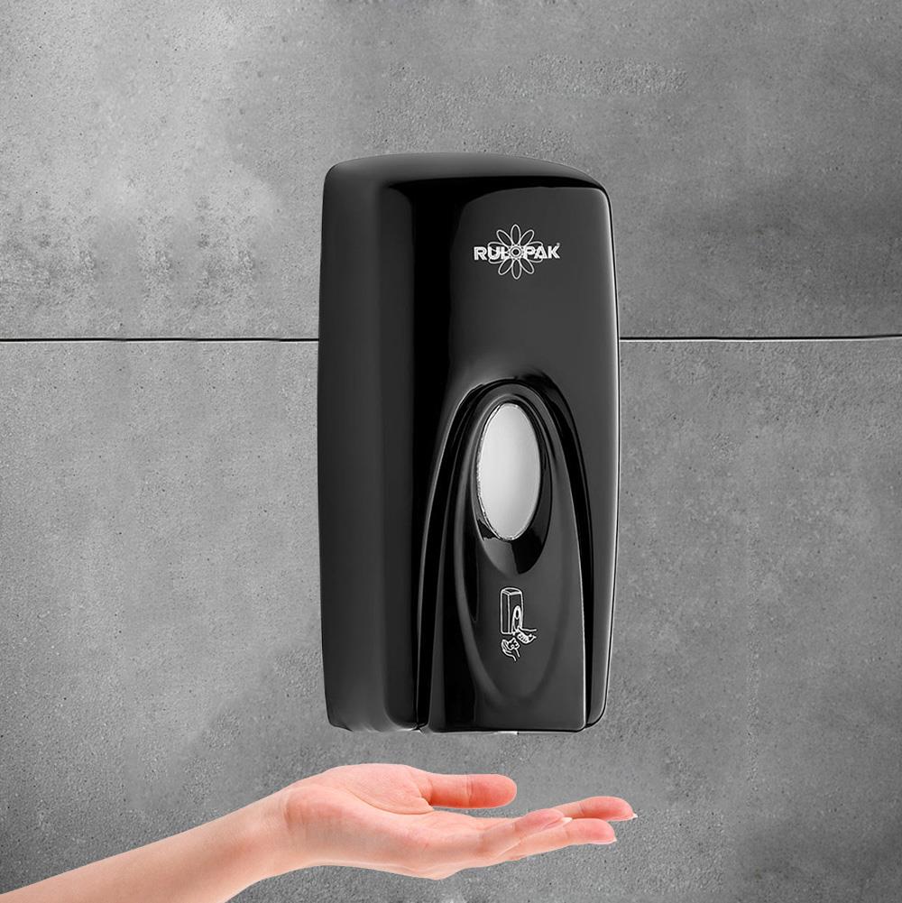 RULOPAK REFILLABLE MANUAL LIQUID SOAP DISPENSER 1000 ML (BLACK) - Image 2