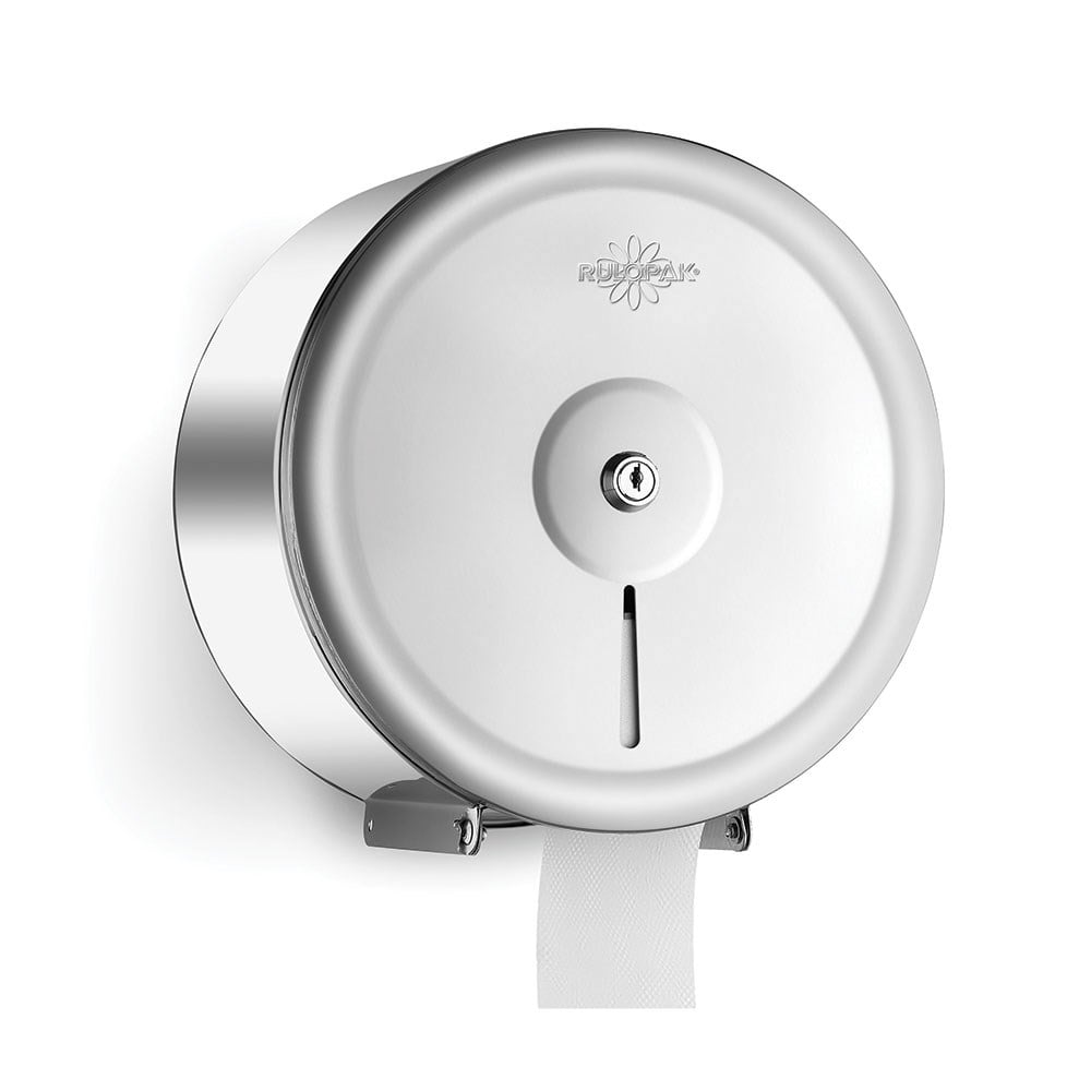 RULOPAK STAINLESS STEEL MINI JUMBO TOILET PAPER DISPENSER
