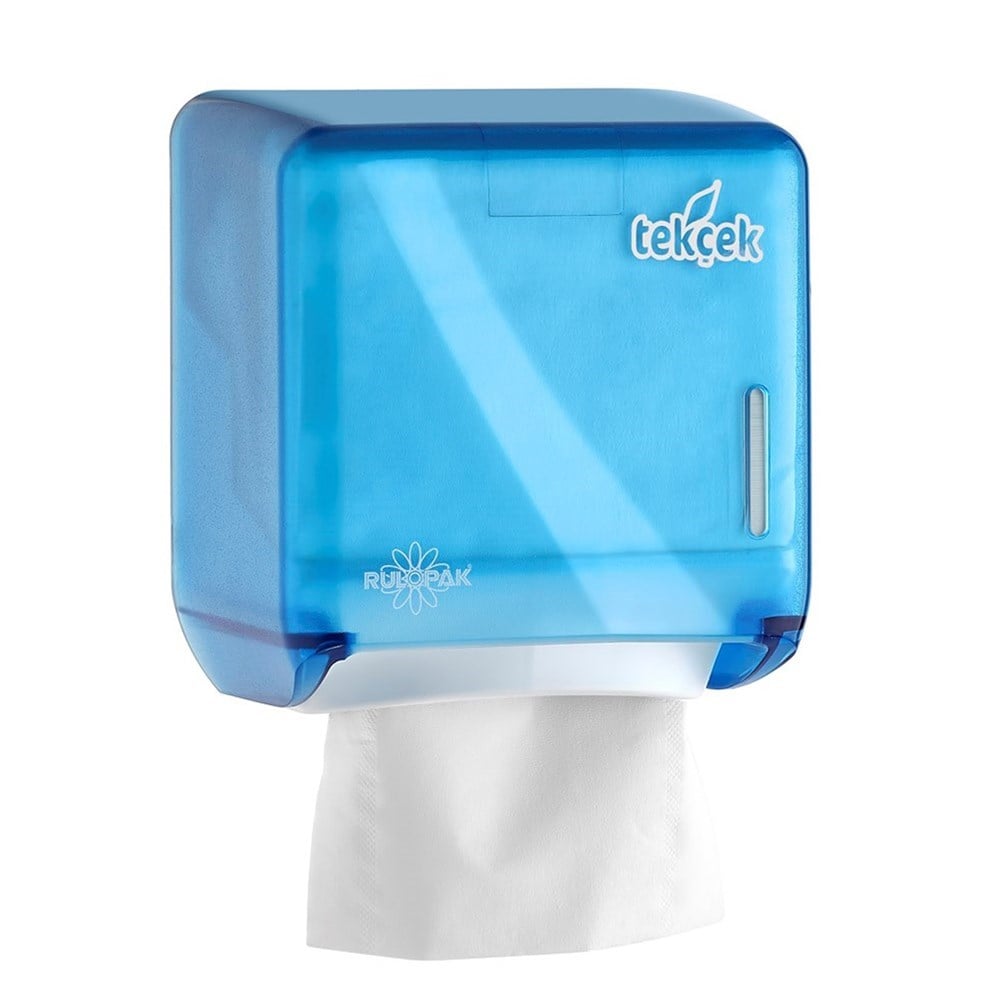 RULOPAK TEKCEK MINI TOILET PAPER DISPENSER TRANSPARENT BLUE