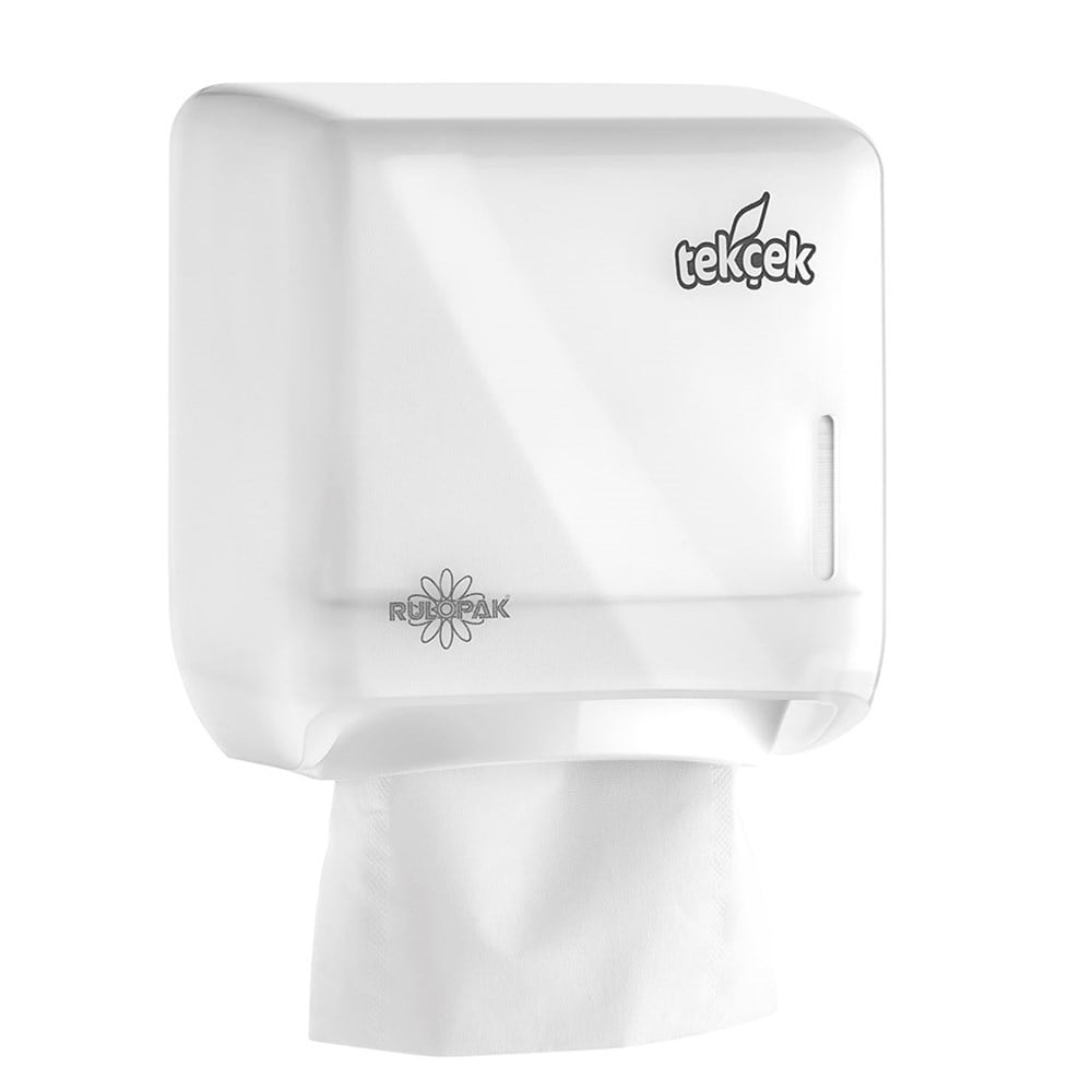 RULOPAK TEKCEK MINI TOILET PAPER DISPENSER TRANSPARENT WHITE