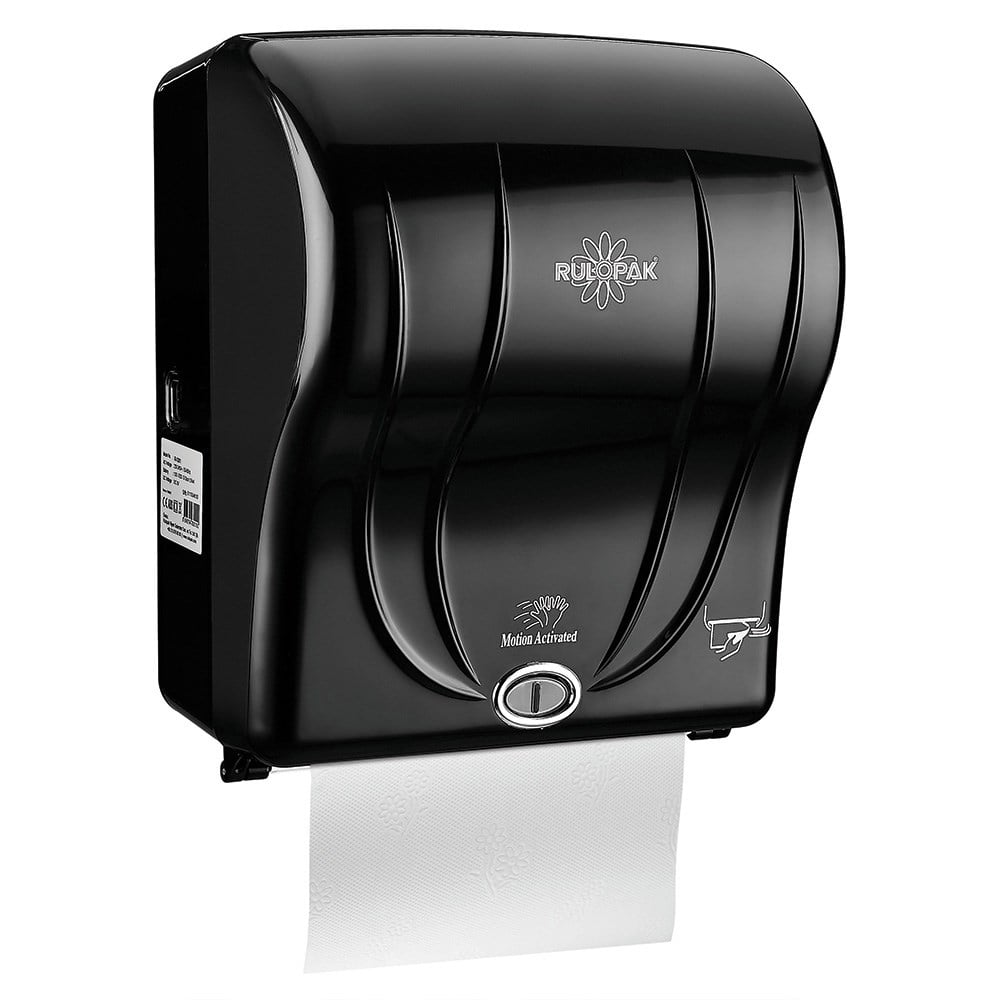 RULOPAK TOUCHLESS PAPER TOWEL DISPENSER 21 CM BLACK