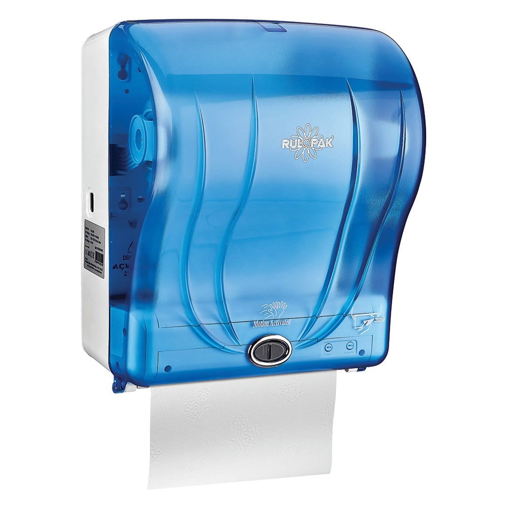 RULOPAK TOUCHLESS PAPER TOWEL DISPENSER 21 CM BLUE