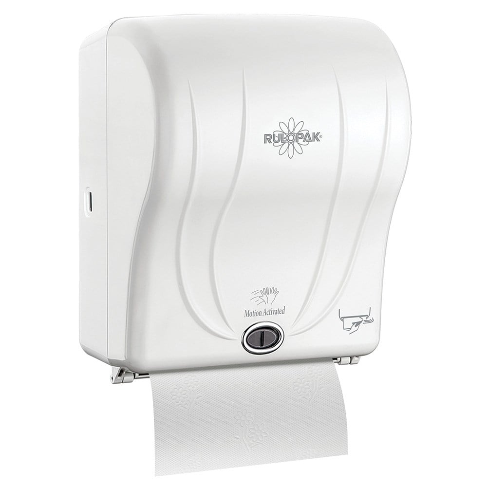 RULOPAK TOUCHLESS PAPER TOWEL DISPENSER 21 CM WHITE