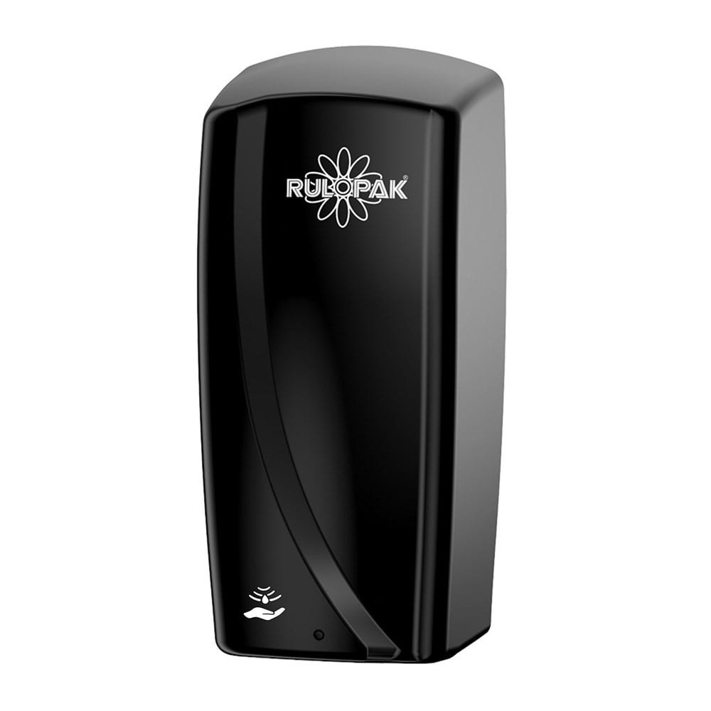 RULOPAK TOUCHLESS REFILLABLE LIQUID SOAP & GEL DISPENSER 1000 ML BLACK