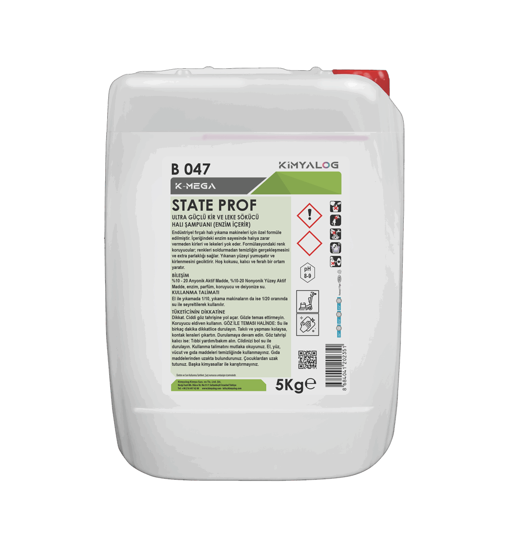 ULTRA POWERFUL DIRT AND STAIN REMOVER CARPET SHAMPOO (CONTAINS ENZYMES) 5 KG