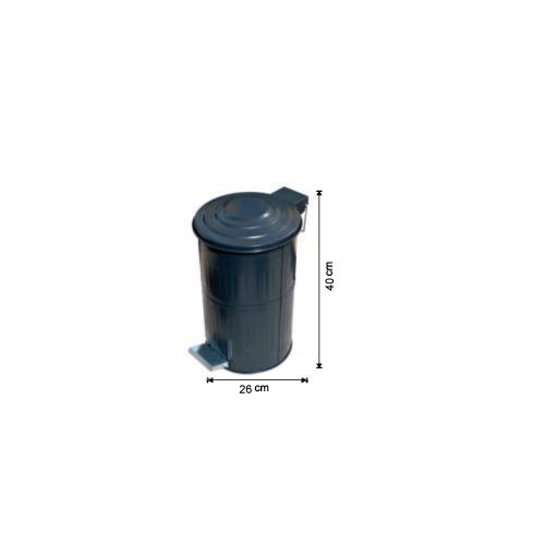 GALVANIZED PEDAL TRASH CAN (PAINTED) 20 LTR