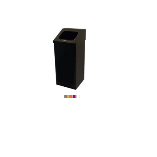 IMAGE BLACK PAINTED TRASH CAN