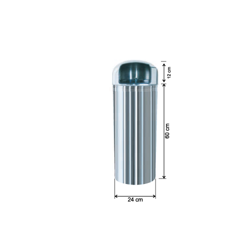 NO. 1 NEPTUNE STAINLESS STEEL TRASH BIN 27 LITER