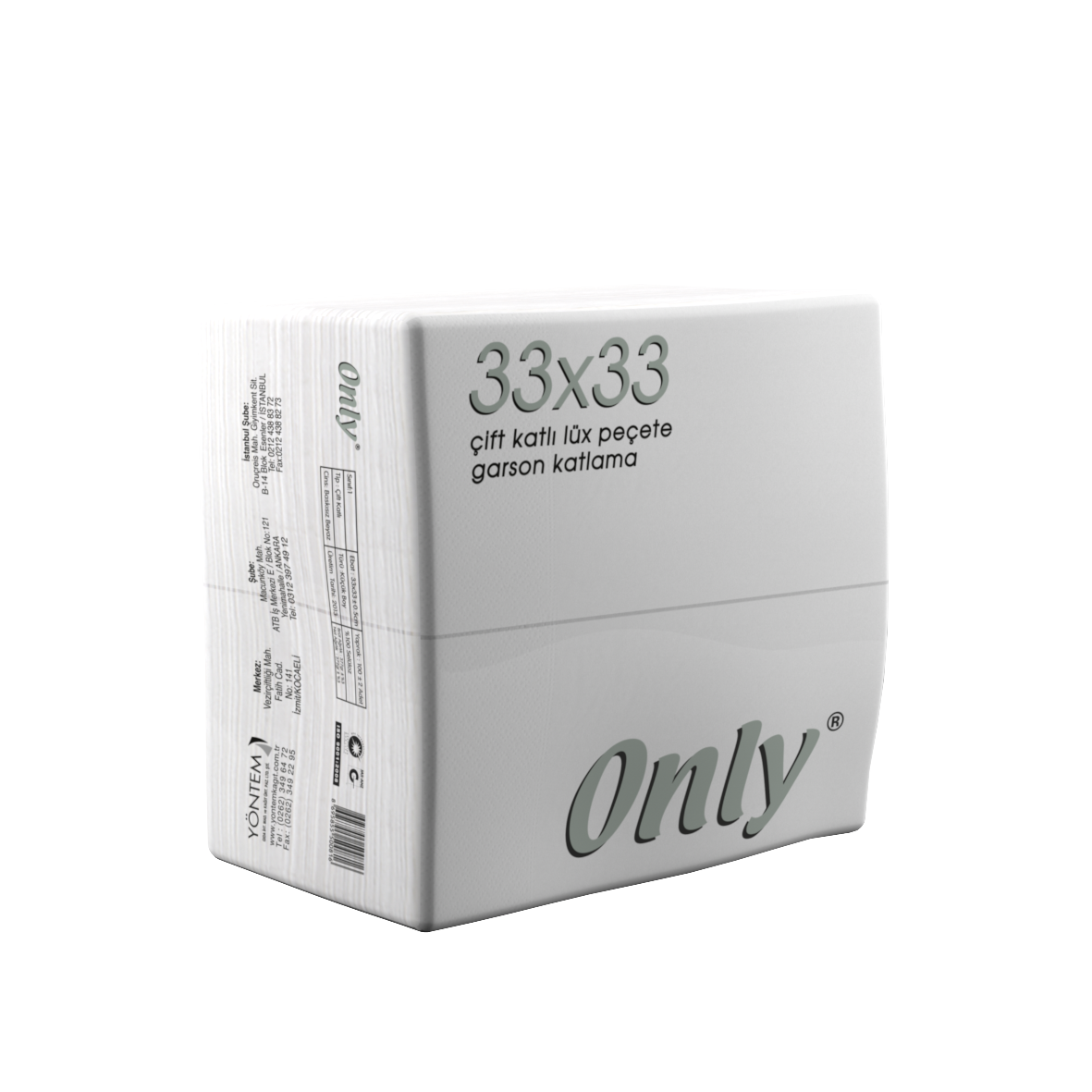 ONLY 33×33 BORDERED / WAITER FOLD