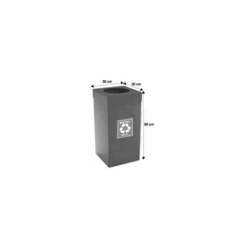 PAINTED RECYCLING TRASH CAN 54 LTR