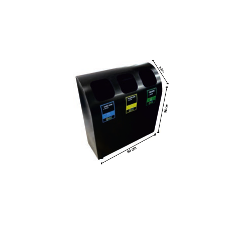 PAINTED RECYCLING UNIT WITH INNER BIN