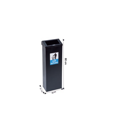 PAINTED TRASH CAN 40 LTR