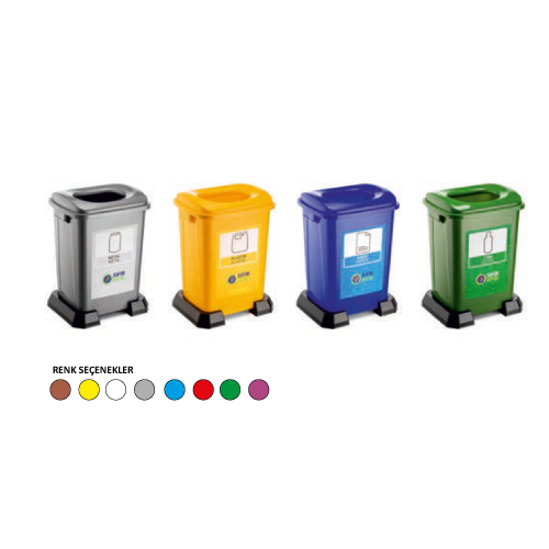 PLASTIC RECYCLING BIN SINGLE 50 LTR