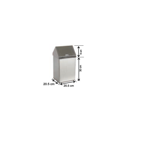 ROOF LID TRASH CAN 430 QUALITY STAINLESS STEEL