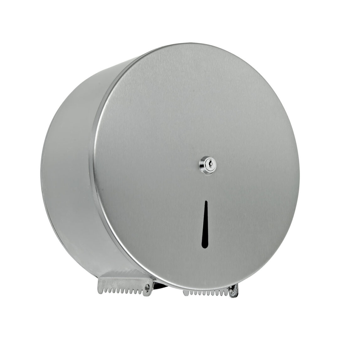 STAINLESS STEEL MINI JUMBO TOILET PAPER DISPENSER