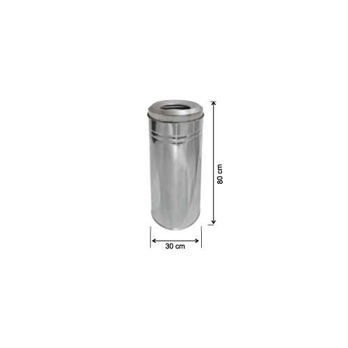 STAINLESS STEEL TRASH CAN 57 LTR